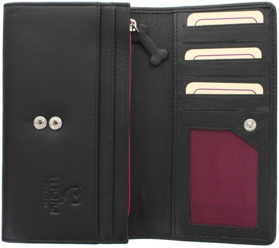 Mala Leather Best Friends Collection Sausage Dog Leather Purse 3304_65 Black - Image 3