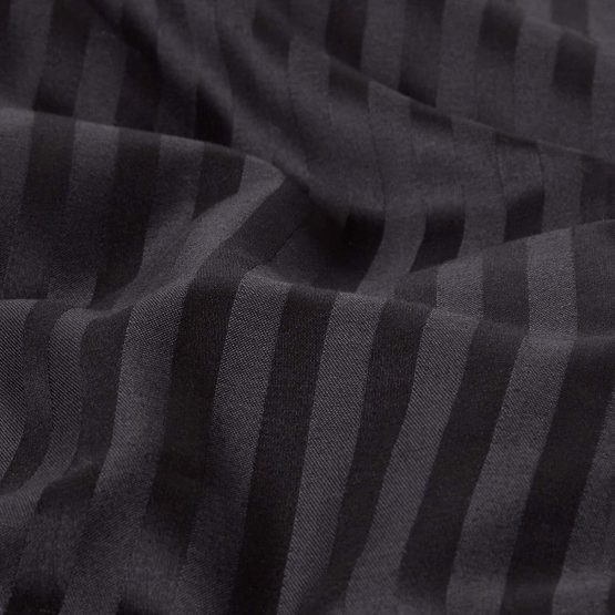 HOMESCAPES Black Pure Egyptian Cotton Body Pillowcase 330 TC 500 Thread Count Percale Equivalent Satin Stripe Long Pillow Case for Nursing Pregnancy and Elderly Support - Image 4