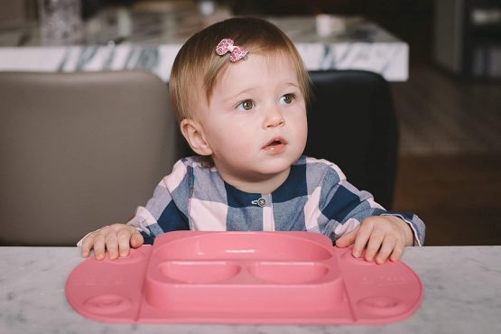EasyMat Mini Portable Silicone Baby Suction Plate by EasyTots | Lid and Carry Case Included | Travel Friendly | Perfect Placemat for High Chair Feeding & Baby Led Weaning (Dino) - Image 2