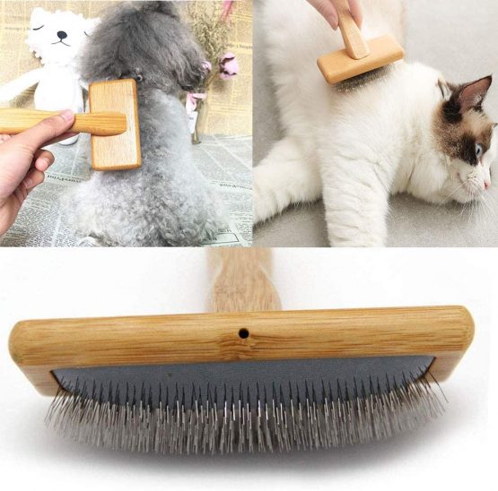 Aidiyapet Slicker Brushes for dogs, Dog brush for long hair, Pet Professional Shedding Grooming Tools Cat Long Pin Brush with Non-slip Handle,Suitable for Medium and Long Haired Dogs Cats - Image 3