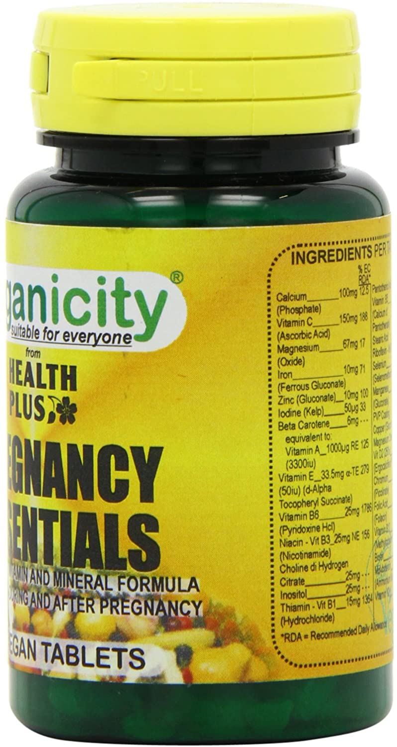 Veganicity Pregnancy Essentials Multivitamin : Women's Health Supplement : 60 Tablets, in a Planet-Friendly 99% Recycled Pot - Image 2
