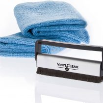 Vinyl Record Carbon Fibre Brush - Record LP Cleaner With 2 Large Supersoft Microfibre Cloths. Easily Remove Annoying Pops And Clicks For Crystal Clear Sound