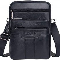 Xieben Vintage Leather Shoulder Messenger Bag for Men Travel Business Crossbody Pack Wallet Satchel Sling Chest Bags