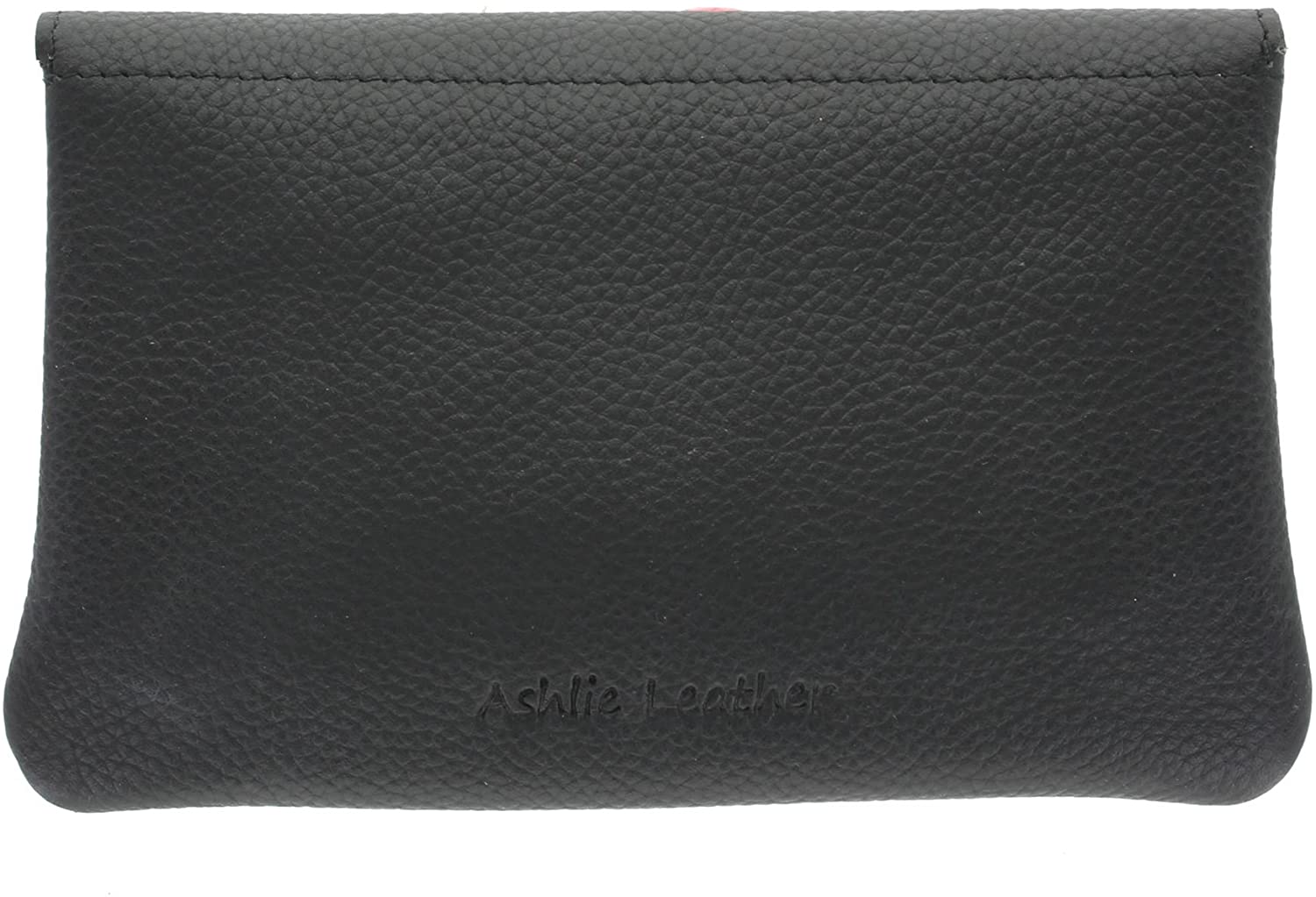 Ashlie Leather Rubber Lined Leather Tobacco Pouch With 'Paper' Holder AC410 Black - Image 3