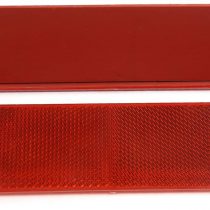 sourcingmap Universal Truck Car Red Plastic Adhesiive Reflective Plate w/o Holes 2PCS