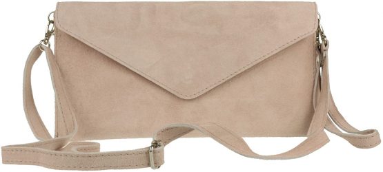 Girly Handbags Italian Suede Leather Envelope Clutch Bag - Image 3