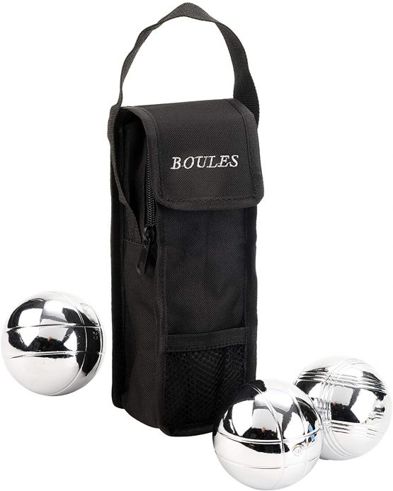 Engelhart - bag for 3 boules game - This boule bag with handle Opening at the top - Opens and closes with zipper and scratch- Size; 23 x 8.5 x 3.5 cm - Image 3