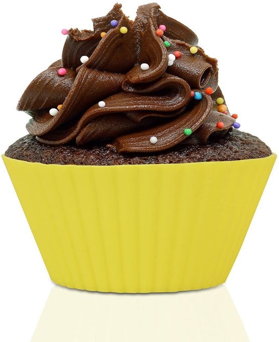 Cupcake Molds, 24 Pack Reusable Silicone Baking Cases Muffin Molds - Image 4