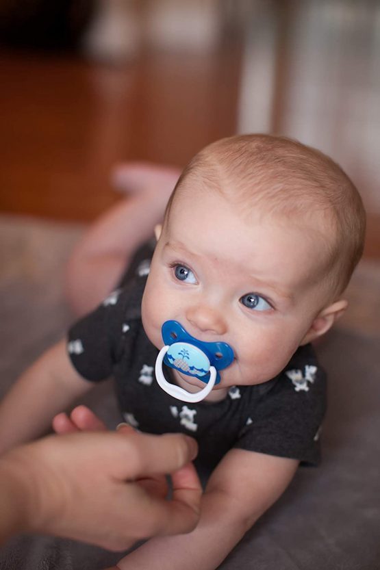 Dr Brown's Natural Flow Prevent Soother (0 to 6 Months, Blue, Pack of 2) - Image 3