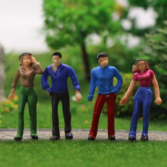 Evemodel P50W 50pcs Model Trains 1:48 Painted Figures O SCALE sitting and standing people for miniature scenes New - Image 4