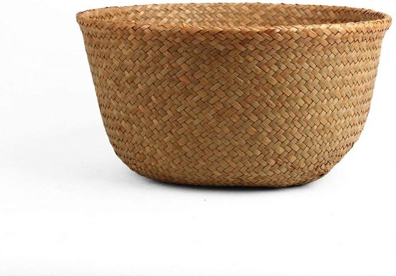BlueMake Woven Seagrass Belly Basket for Storage Plant Pot Basket and Laundry, Picnic and Grocery Basket (Medium, Original) - Image 4