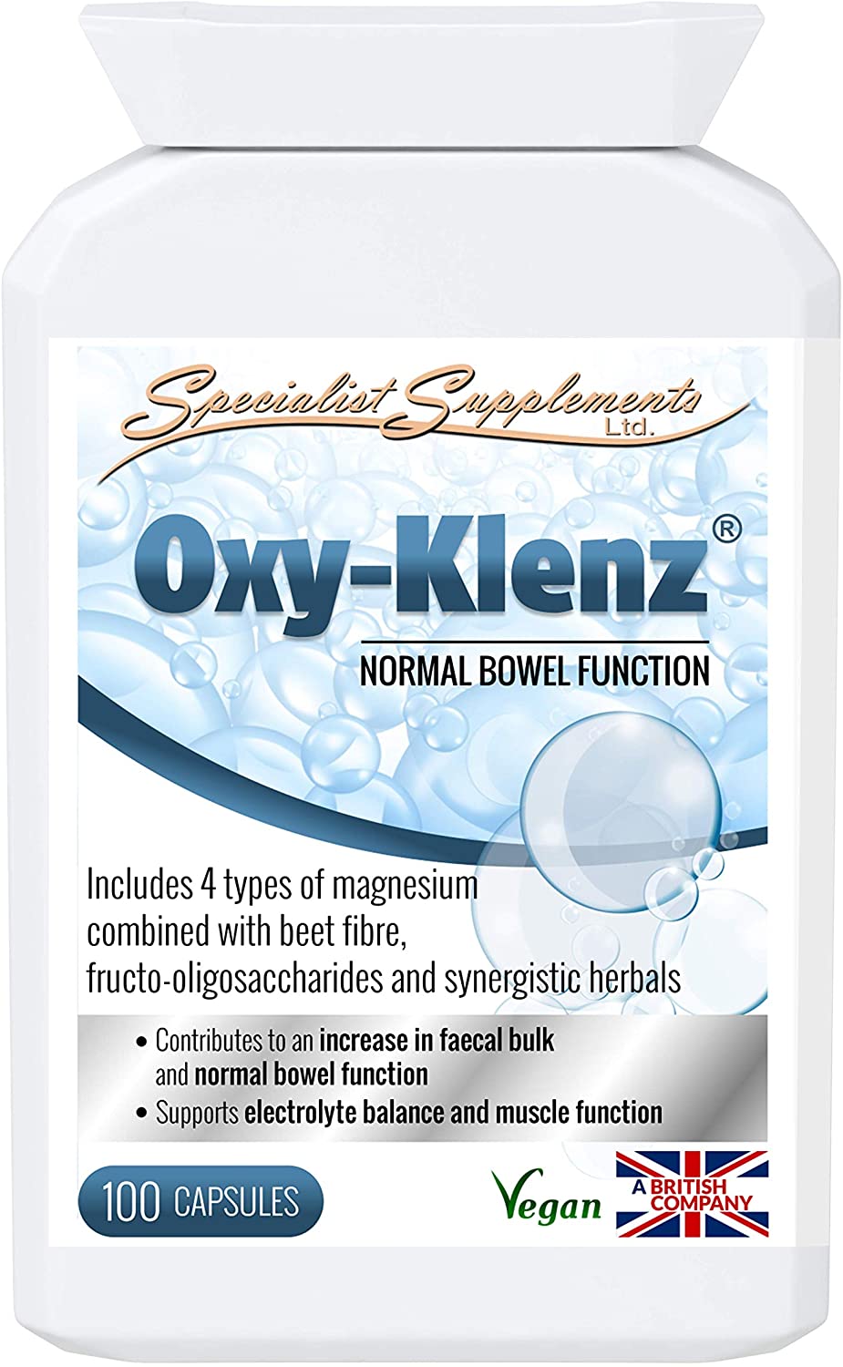 Specialist Supplements Oxy-Klenz Healthy Bowel Function 100 Capsules, 100 count (Pack of 1)