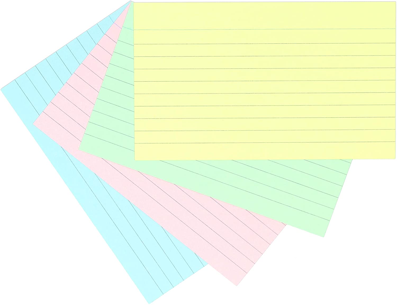 Silvine 5x3" Multi-Coloured Record Cards - Lined with Headline, 100 Cards per Pack. Ref 553AC (127 x 76mm) - Image 3