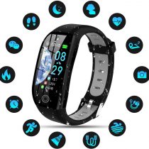 Tipmant Fitness Trackers, IP68 Waterproof Activity Tracker with 1.14 inch HD Screen Heart Rate Monitor Pedometer Step Counter Watch Sleep Monitor, Slim Smart Bracelet for Women Men Kids