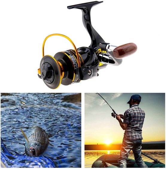 Fishing Spinning Saltwater Reel Left or Right Interchangeable Folding Handle 5.2:1 Gear Ratio 13BB for Inshore Boat Rock Freshwater Saltwater Fishing - Image 2