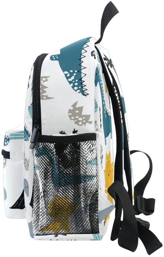 ISAOA Dino Scandinavian Style Backpack for Boys,Kid's Schoolbag for Kindergarten Preschool Toddler Baby Nursery Travel Bag with Chest Clip - Image 4