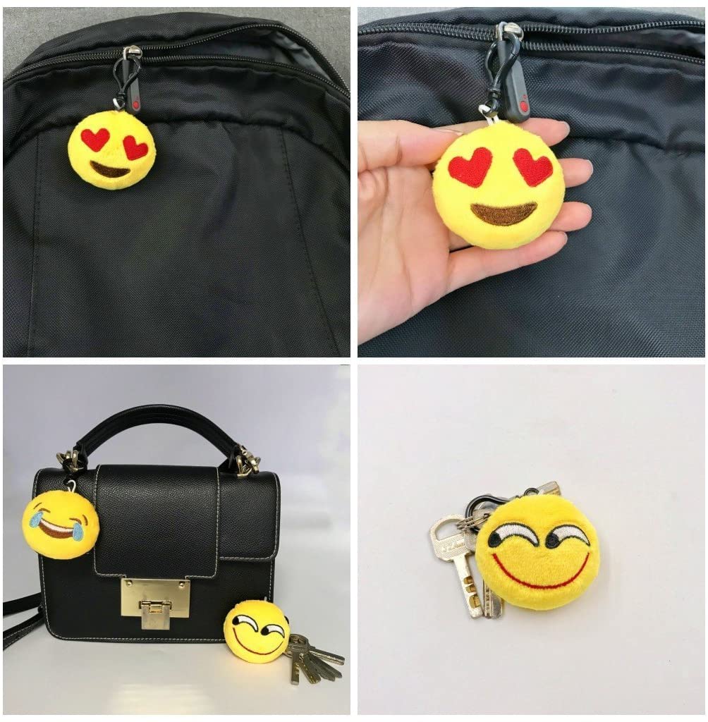 JZK 45 pcs Mini plush Emoji keychain,5cm / 2 inch Novelty Emoji for
