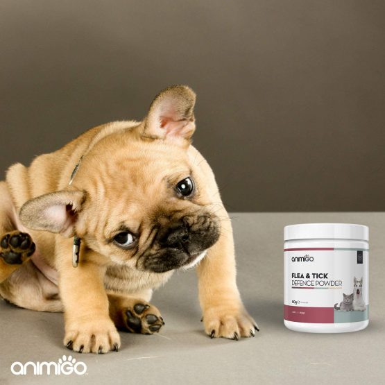 Animigo Flea & Tick Defence Powder - 100g Chicken Flavour - Tick And Flea Treatment For Dogs & Cats - Natural Flea, Mite & Tick Repellent - Plant Based Natural Ingredients & Vitamin B - Made In UK - Image 4