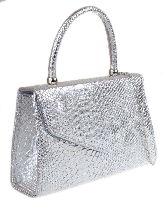 Girly HandBags Womens Snake Skin Top Handle Clutch Bag - Image 2