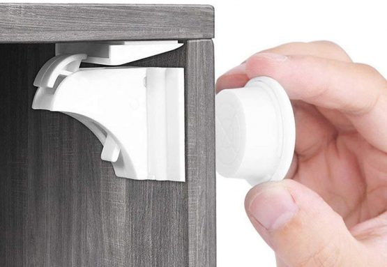 Calish Child & Baby Safety Proof Magnetic Cupboard Locks (10 Locks + 2 Keys), No Screws or Drilling, Latest Design to Protect Your Kids & Toddlers, Bonus Instruction Video