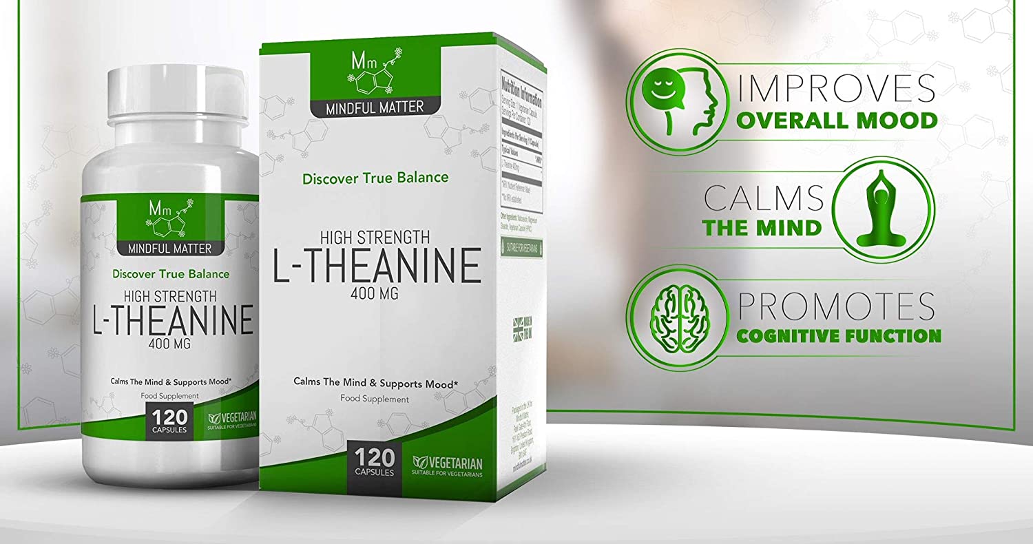 MM L Theanine, White, 120 count (Pack of 1) - Image 2