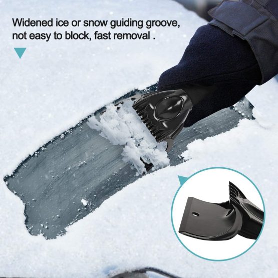 Karvipark Ice Scraper,Car Windscreen Frost & Snow Removal for Truck Pickup Windshield and Window (Black) - Image 2