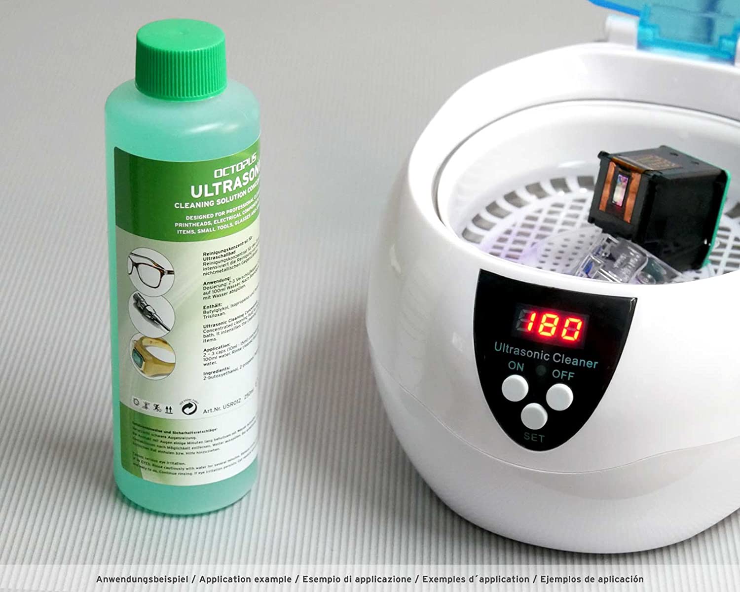 OCTOPUS ultrasonic cleaner, concentrate for use in ultrasonic cleaner 250ml, Green, 250 ml (Pack of 1) - Image 3
