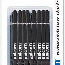 Unicorn BLACK GRIPPER 4 MOULDED GRIP DART SHAFTS/STEMS - MULTI PACK 5 SETS