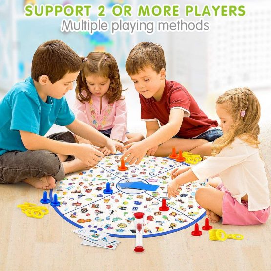 VATOS Board Game, Kids Educational Board Game Little Detective Card Game Tabletop Game for Kids Families Party, Train Your Responsiveness Toys for Kids Toddlers 3,4,5,6,7 Years Old Boys & Girls (Blue) - Image 3