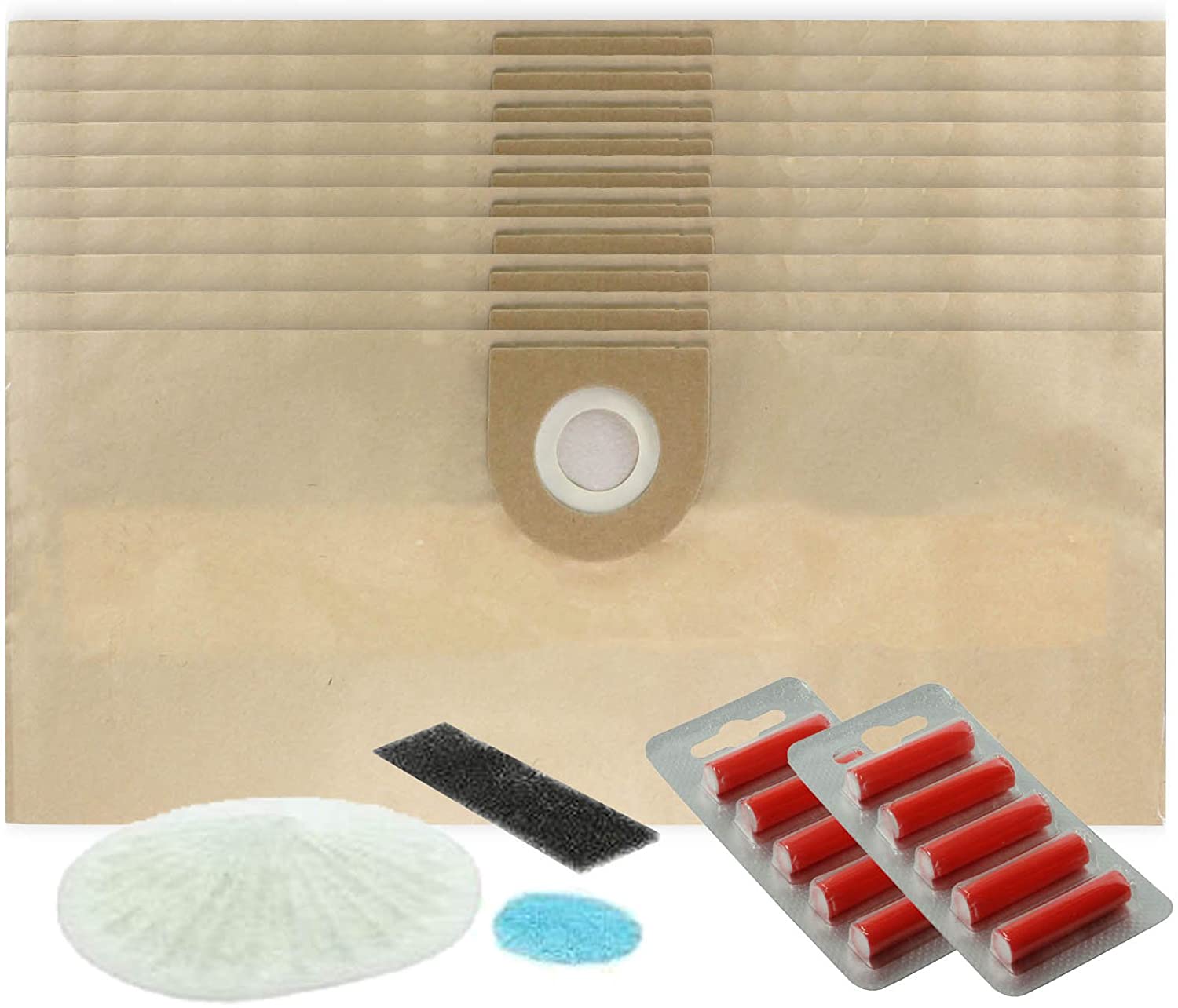 SPARES2GO Dust Bags & Filter Set for Vax 3-in-1 Multifunction 6131 Vacuum Cleaners (10 Bags & Air Fresheners)