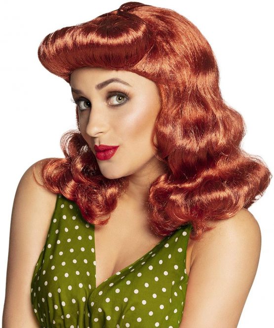 Boland 85050 50s Pin Up Wig Light Brown