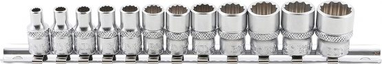 BGS 2755 | Socket Set, 12-point | 6.3 mm (1/4") Drive | Inch Sizes | 12 pcs.