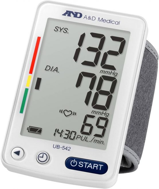 A&D Medical UB-542 Extra Large Display Wrist Blood Pressure Monitor