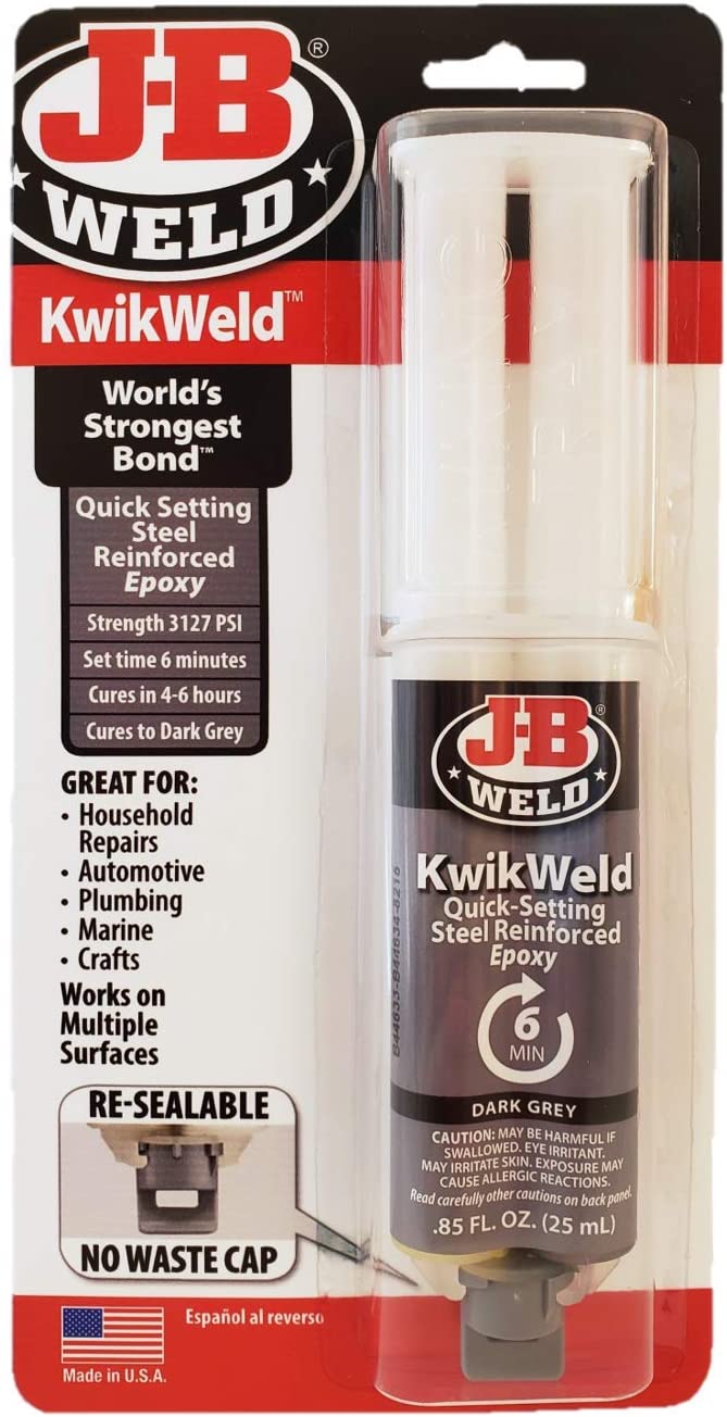 JB WELD KWIKWELD - 6 MINUTE STEEL EPOXY, dark grey, 1-Pack