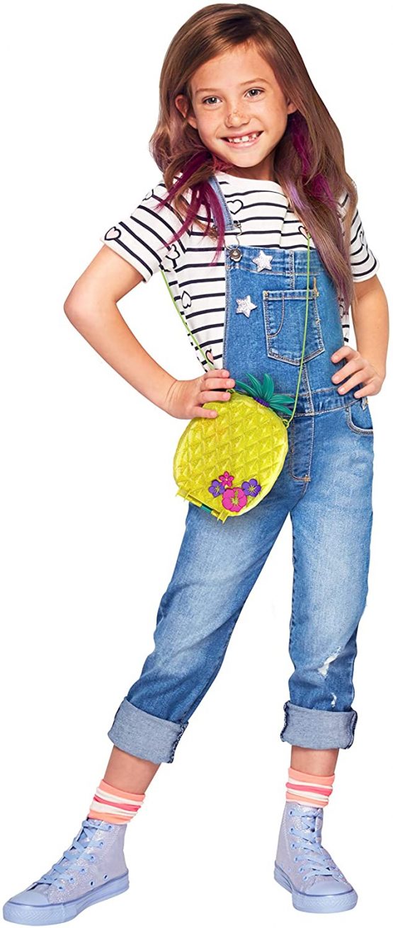 ​Polly Pocket Tropicool Pineapple Wearable Purse Compact with 8 Fun Features, Micro Polly and Lila Dolls, 2 Accessories and Sticker Sheet; For Ages 4 and Up - Image 2