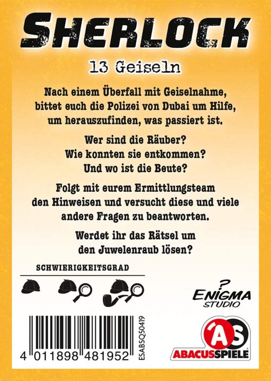 ABACUSSPIELE 48195 - Sherlock - 13 Hostels Card Game - Image 4