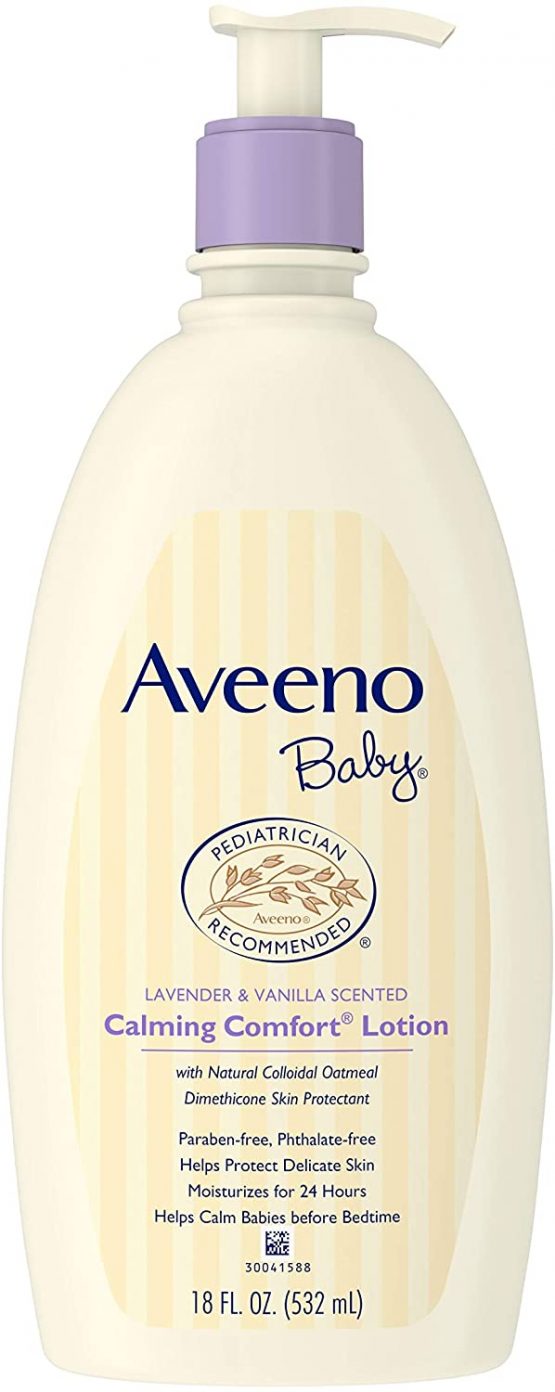 Aveeno Baby Calming Comfort Moisturizing Lotion, Lavender and Vanilla, 18 Oz.