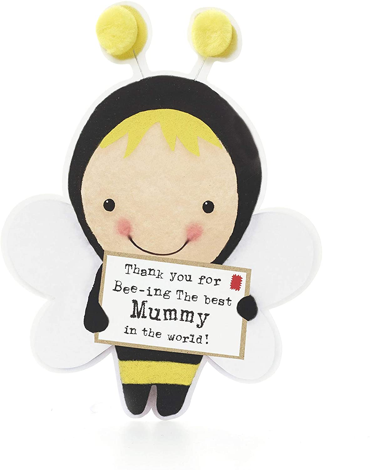 UK Greetings Mummy Birthday Card - Birthday Card for Her - Cute Bumble Bee Costume Design, Multi, 149mm x 195mm - Image 4