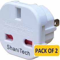 ShaniTech Pack of 2 Travel Adaptor Plug Suitable for UK to USA, Canada, Mexico, Australia, New Zealand Refer to Description for Country List Adapter