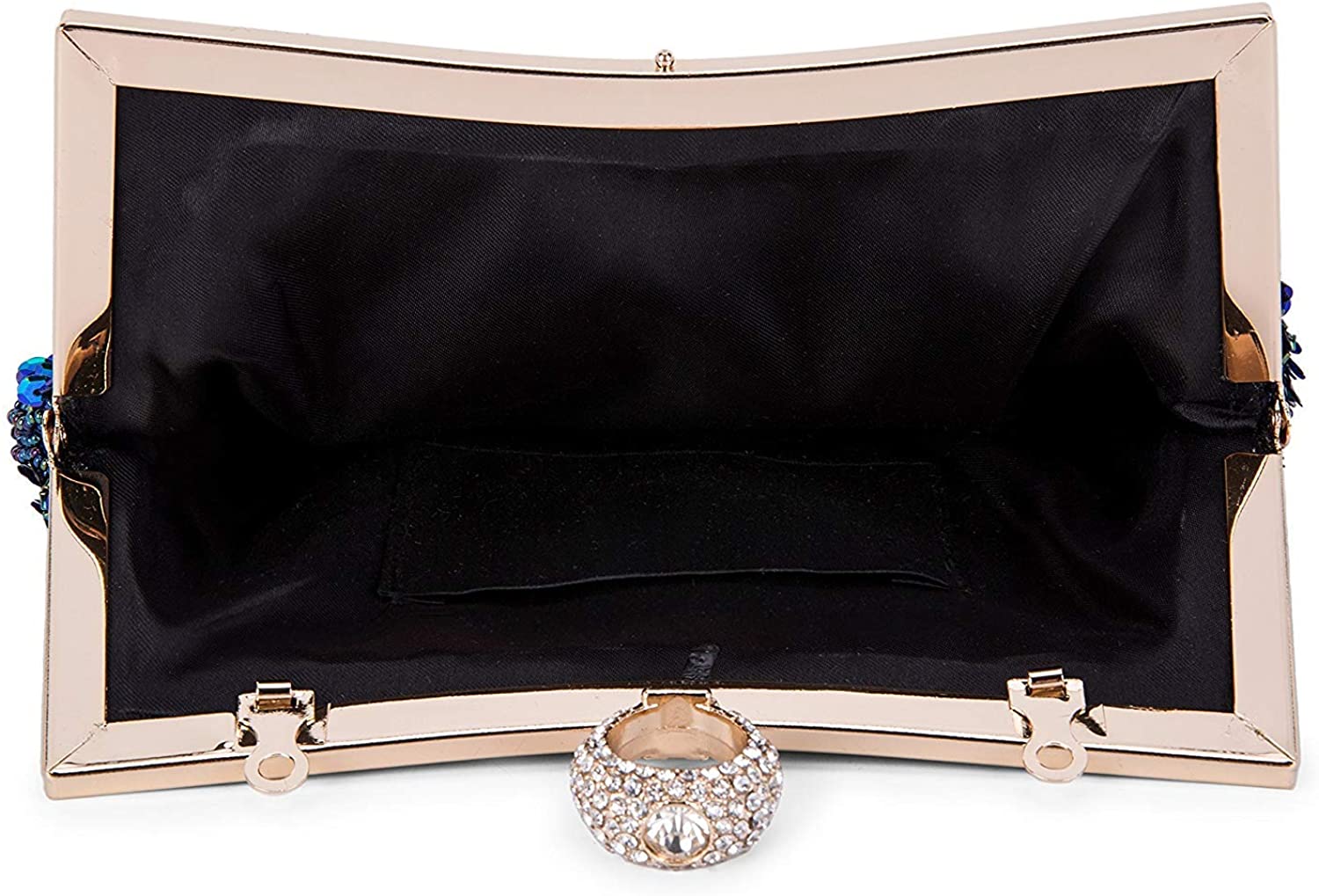 BAIGIO Vintage Clutch Bag for Women Sequin Peacock Evening Clutches Ladies Prom Party Purse Wedding Bridal Handbag with Detachable Chain Strap - Image 3