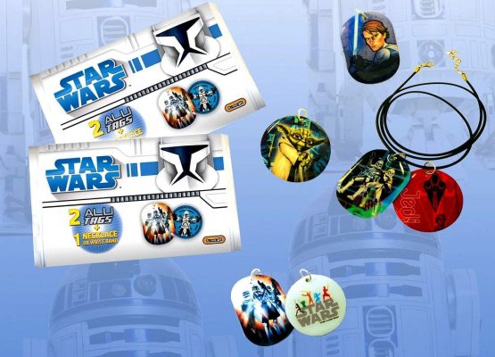 TE-Trend 9 Pieces Goodie Bag Star Wars Clone Necklace Bracelet Aluminum Tag Plaques Gift - Image 3