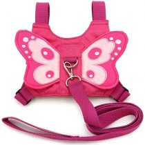 Cisixin Baby Toddler Kids Walking Safety Mini Backpack Harness Reins For 1-3 Year Old, Adjustable Strap and Buckle, Pink Butterfly
