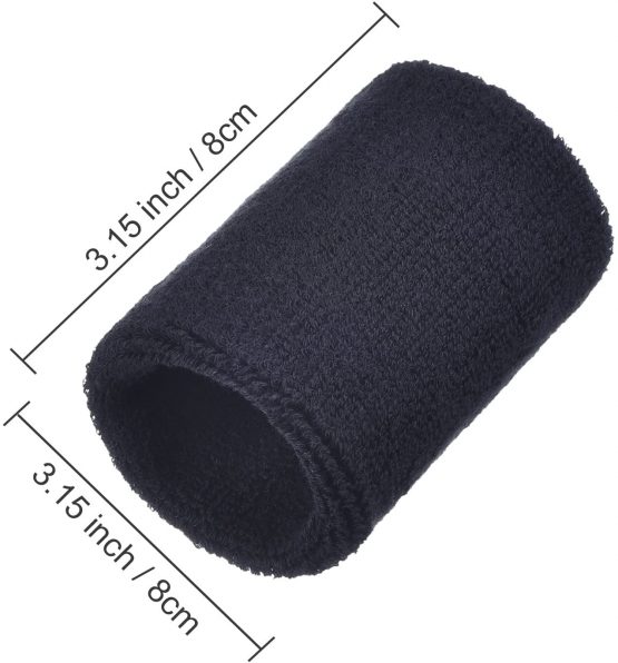 6 Pack Sports Wristbands Absorbent Sweatbands for Football Basketball, Running Athletic Sports - Image 4
