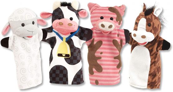 Melissa & Doug Farm Hands Animal Puppets | Soft Toy | Themed Puppet Set | 3+ | Gift for Boy or Girl