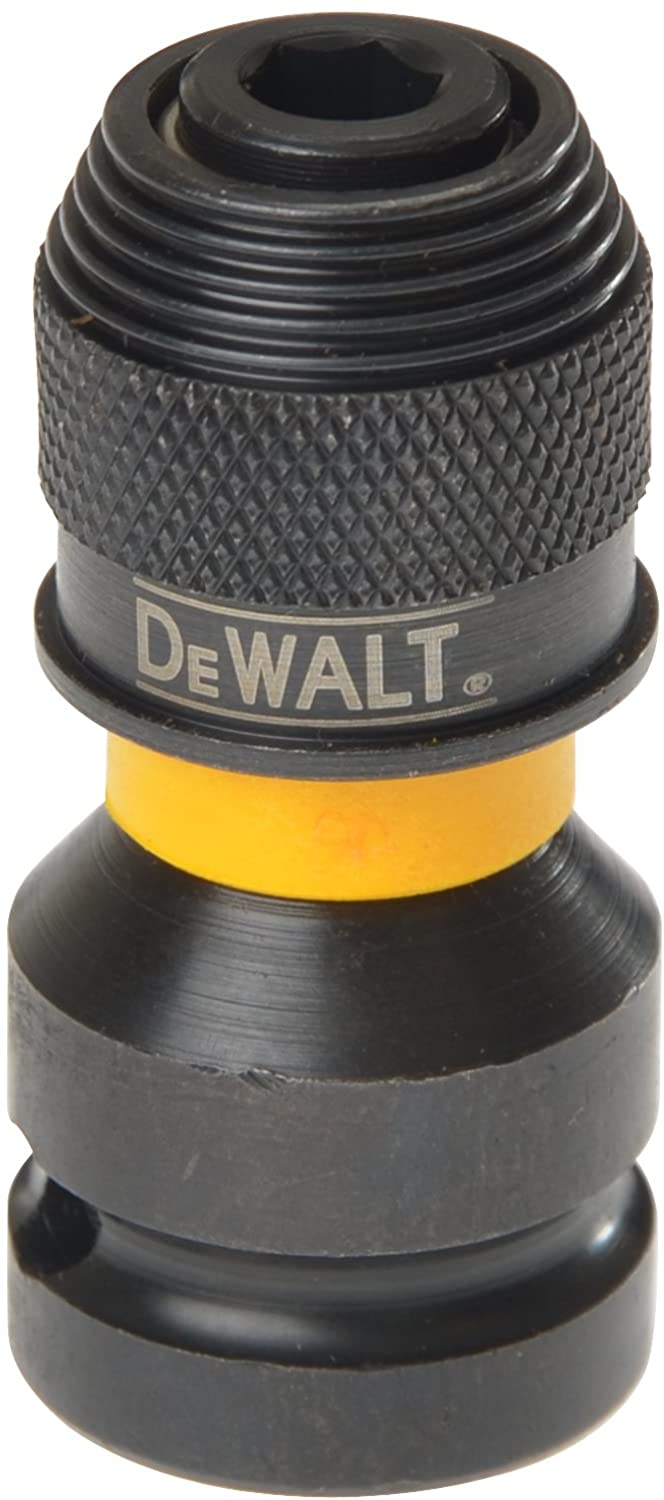 DeWalt DT7508-QZ 1/4" Hex to 1/2" Square Impact Wrench Adapter, Color