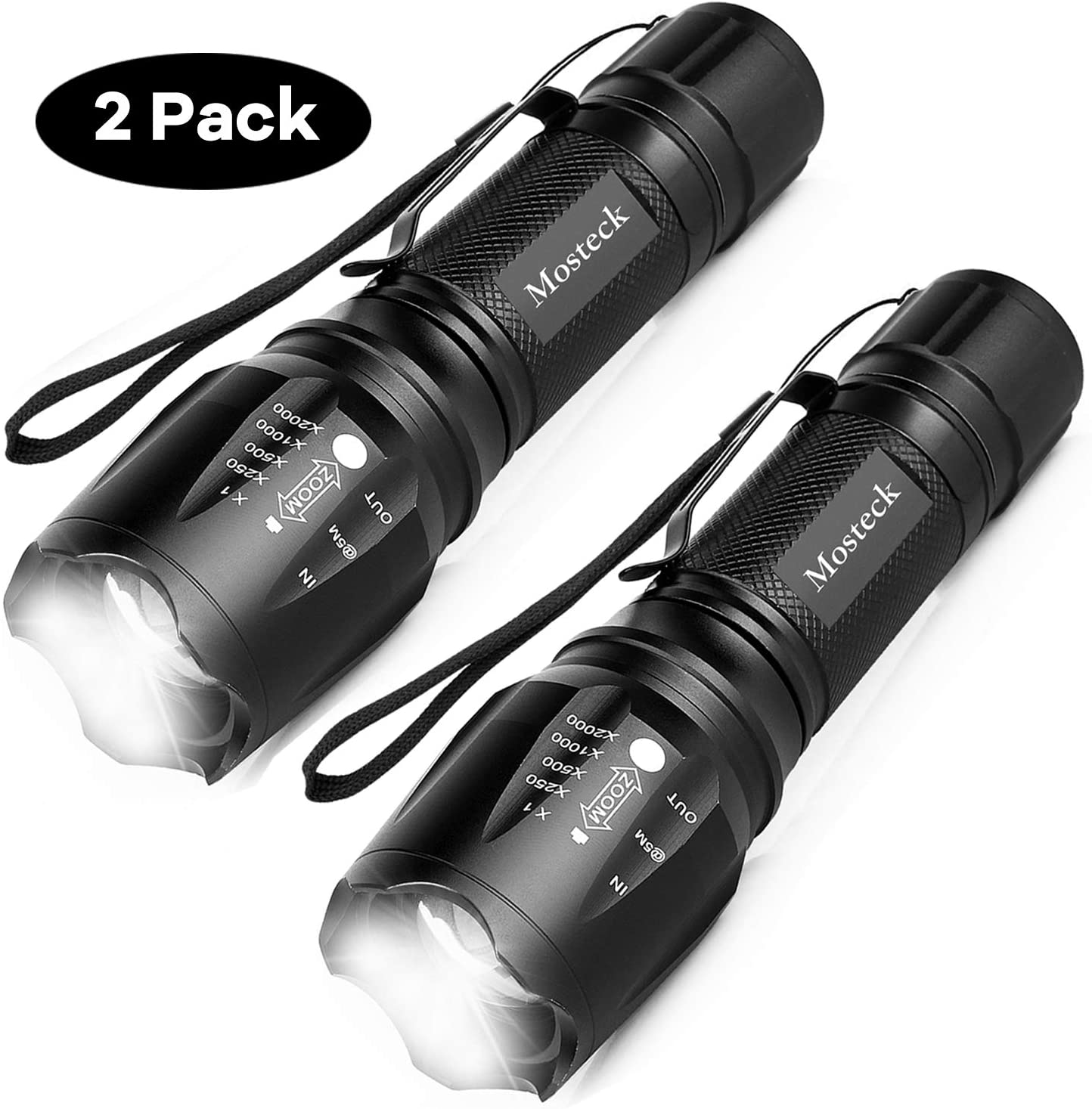 LED Torch, Mosteck Super Bright Torch 2000 CREE XMLT6 High Lumen LED