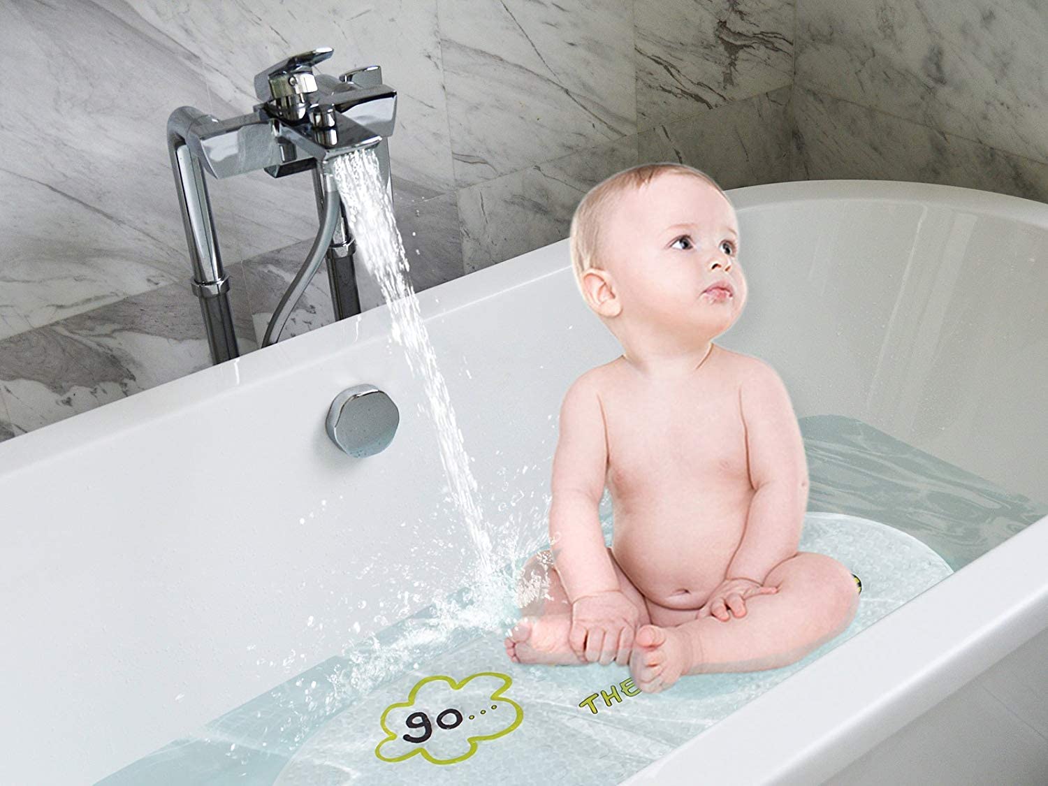 Mayco Bell Non-slip Bath Mat BliGli Bright Fancy Cartoon Printed Bath Mats with Suction Cup for Kids Children Mat - Image 4