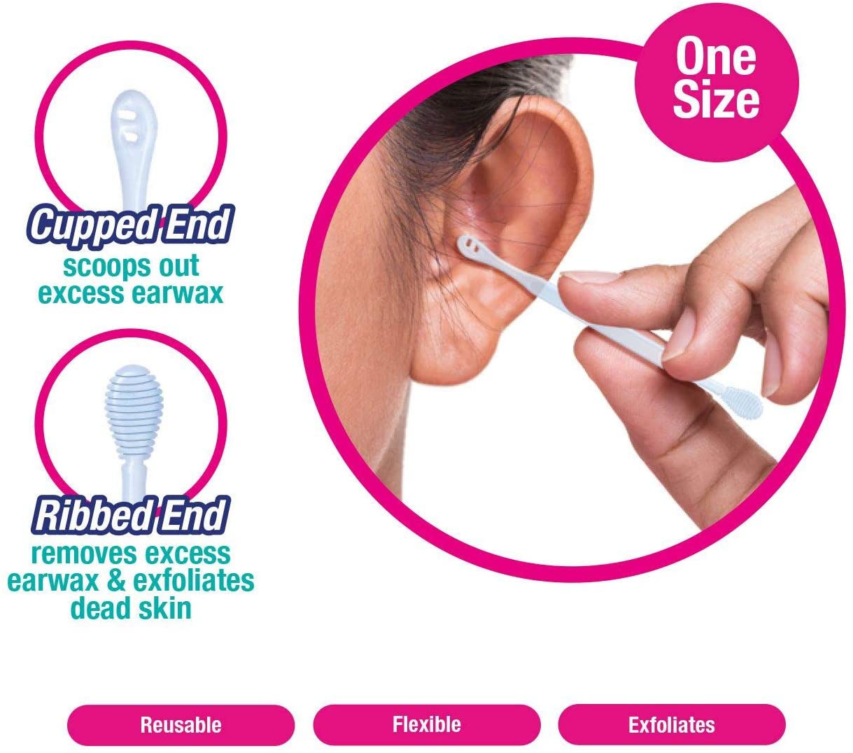 Safe and Sound Reusable Ear Cleaners, Pack of 10 - Image 2