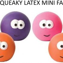 GoodBoy NEW 6 PCK 7 CM LATEX FACE BALLS BIG EYES DOG PUPPY SQUEAKY TOY 08383