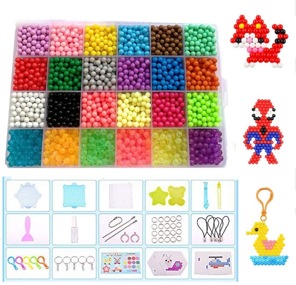Queta Water Fuse Beads Kit, Aqua Water Beads Sticky Beads with DIY Crafting Accessories Sticky